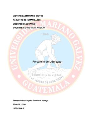 Portafolio De Liderazgo Teresa Sandoval