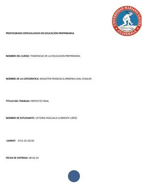 Proyecto Final Tendencias De La Educacion