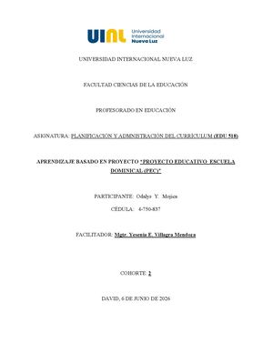 Parcial 2 Aprendizaje Basado En Proyectos, Curriculo