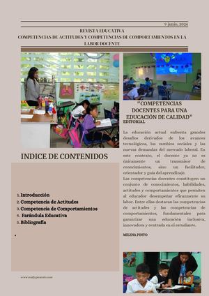 COMPETENCIAS DOCENTES PARA UNA EDUCACIÓN DE CALIDAD