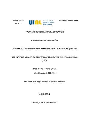 Aprendizaje Basado en Proyecto