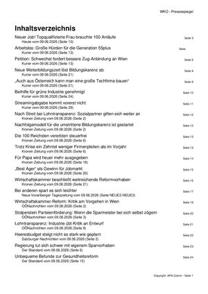 Pressespiegel 20260609
