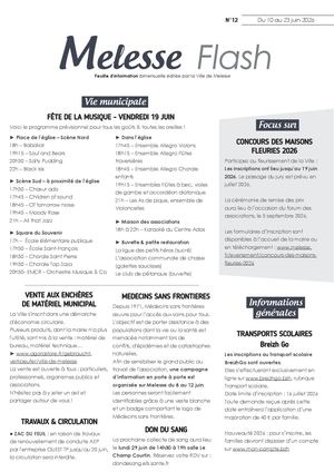 Flash n°12 du 10 au 23 juin 2026