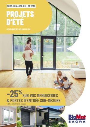 BigMat SAGRA Catalogue Projets Eté Espace MENUISERIE 2026