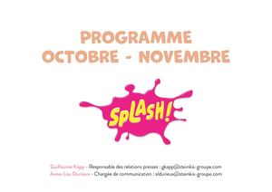 Programme Splash Octobre-Novembre 2026