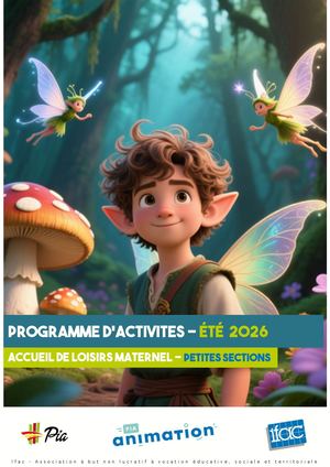 Programme éTé 2026 Mater Ps