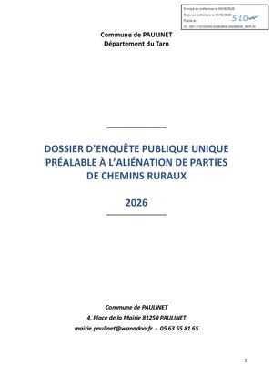 Dossier Enquête Publique 2026 Préf