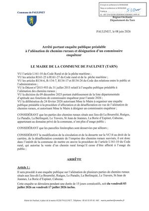1 Arrêté Portant Enquête Publique Préalable 2026 Préf