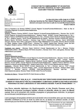 2 juin 2026 - Délibérations Bureau Syndical