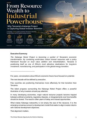Why Tanzania's Kabanga Project Is Capturing Global Investor Attention