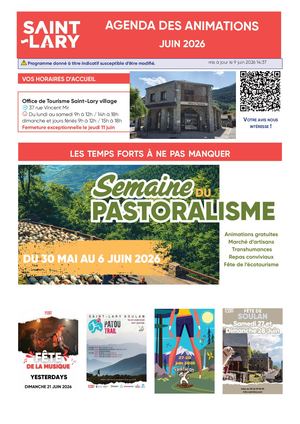 Programme des animations