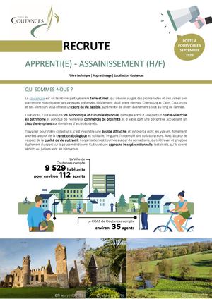 Profil De Poste Apprenti(e) Assainissement Interne