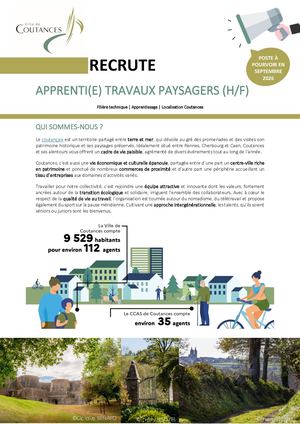 Profil De Poste Jardinier Paysagiste (Hf) En Alternance Interne