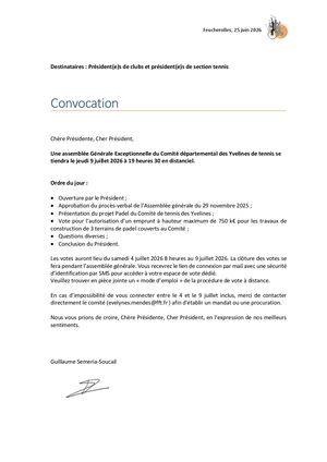 Convoc Age Présidents Clubs Et Sections Tennis