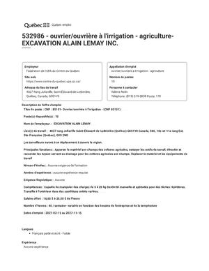 Excavation Alain Lemay