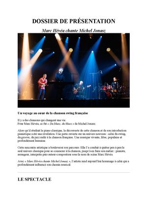 Marc Hévéa Chante Michel Jonasz