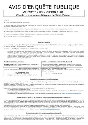 Avis D'enquête Publique