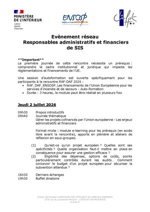Rafdaf 2026 Programme Rs
