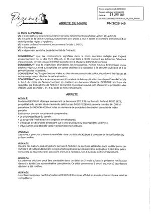 Arrêté 09 06 26