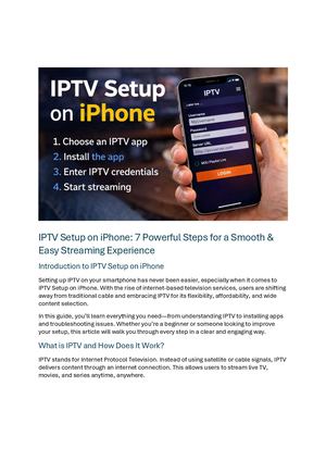 IPTV Setup on iPhone: Easy 7-Step Guide for Fast & Smooth Streaming