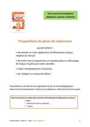 Livret de plans de séquences 5e