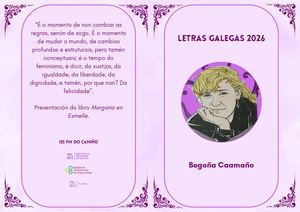 Letras Galegas 2026: Begoña Caamaño