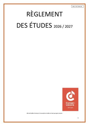 26 27 Règlement Des Études
