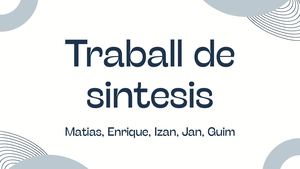Traball De Sintesis (1)