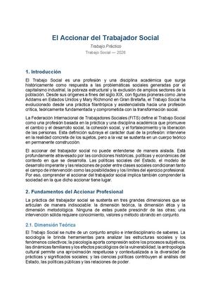 El Accionar Del Trabajador Social