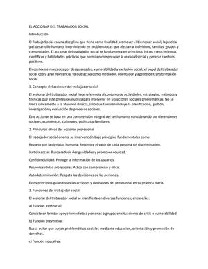 ACCIONAR DEL TRABAJADOR SOCIAL