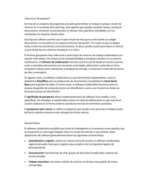Qué Es Un Groupware