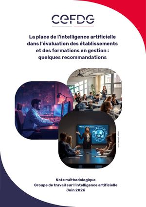La place de l'intelligence artificielle dans l'évaluation des établissements et des formations en gestion : quelques recommandations