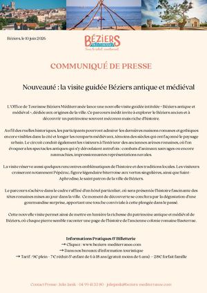 Visite guidée de Béziers Antique et Médiéval