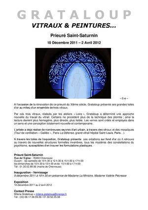 2011 Communiqué de presse Vitraux Prieuré Saint-Saturnin