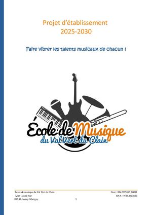 Projet D'établissement 2025 2030
