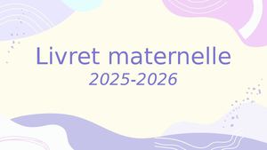 Livret Maternelle TEST