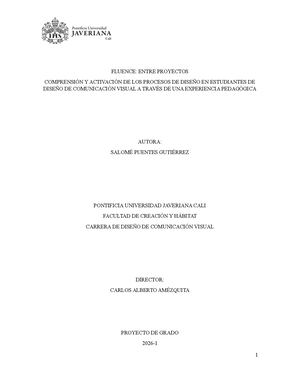 Documento "Fluence: Entre Proyectos"