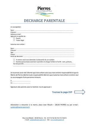Décharge Parentale