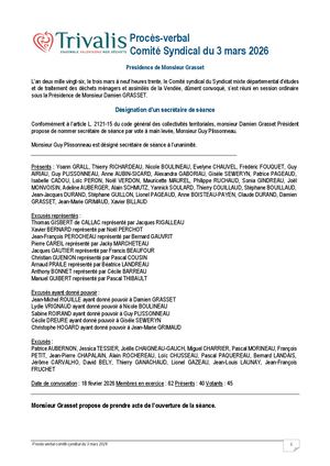 PV Comité syndical 3 mars 2026