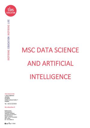 Syllabus Msc Data Science & Artificial Intelligence 2024 2025