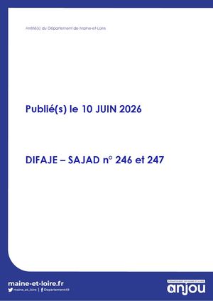 10 Juin 2026 - Arretes Difaje 246 247