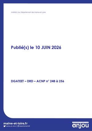 10 Juin 2026 - Arretes Acnp 248 256