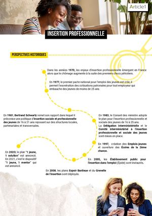 Fiche Thématique Insertion Professionnelle