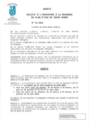 Arrêté 43-2026