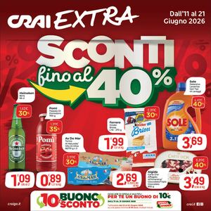 Volantino Crai Codè Extra dall'11 al 21 giugno