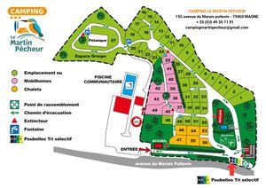 Plan Camping Martin Pêcheur Magné Marais Poitevin
