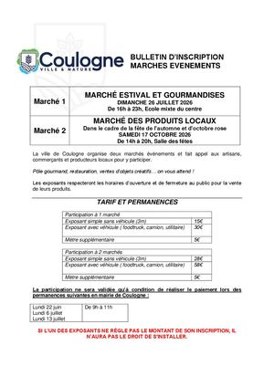 Marche Estival Inscription 2026