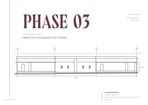 Projet de diplôme, scénographie vitrines