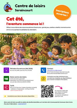 2026-Inscription Vacances éTé 26 Seraincourt