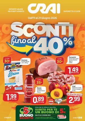 Volantino CRAI Ama Superette e Cuor Sud dal dall'11 al 21 giugno